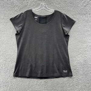 Everlast Sport Shirt Women's XL Gray Short Sleeve Athletic Top Ladies XL